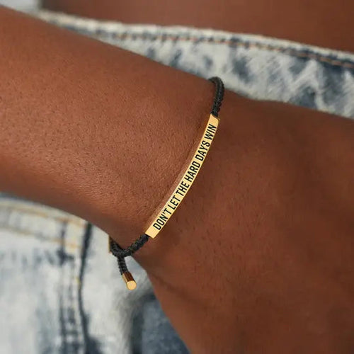 Hard Days bracelet in pink and silver